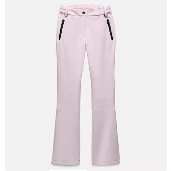 Zara Recco Pink Wind And Water Resistant Flared Pants - Picture 1 of 3